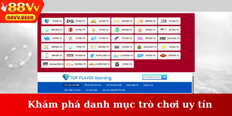 Khám phá danh mục trò chơi uy tín