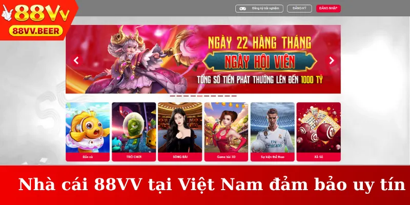 Nhà cái 88VV tại Việt Nam đảm bảo uy tín